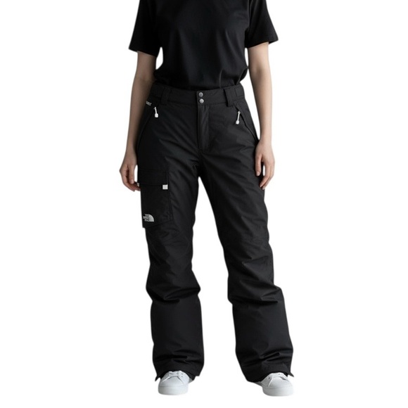 North Face Hyvent Ski Snowboard Snow Pants Black Woman’s Size XL Waterproof - Picture 1 of 15